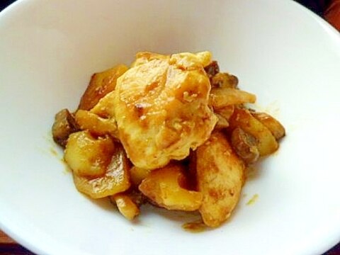 ポテト・マッシュ・チキン炒め　タンドリーチキン風味